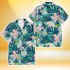 Kansas City Royals Pastel Hibiscus Palm Leaf Tiny Dot Green Background 3D Hawaiian Shirt Gift For Fans