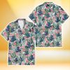 Kansas City Royals Pink Hibiscus Porcelain Flower Tropical Leaf White Background 3D Hawaiian Shirt Gift For Fans