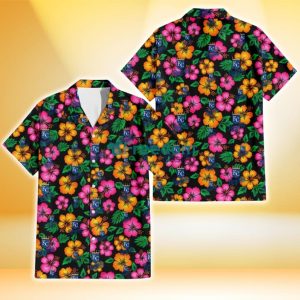 Kansas City Royals Pink Orange Black Background 3D Hawaiian Shirt Gift For Fans