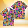 Kansas City Royals Purple Hibiscus Neon Leaf Orange Background 3D Hawaiian Shirt Gift For Fans