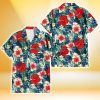 Kansas City Royals Red Coral Hibiscus White Porcelain Flower Banana Leaf 3D Hawaiian Shirt Gift For Fans