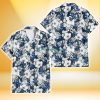 Kansas City Royals Sketch Hibiscus Leaf Dark Gray Background 3D Hawaiian Shirt Gift For Fans