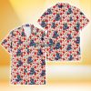 Kansas City Royals Tiny Red Hibiscus Green Leaf White Cube Background 3D Hawaiian Shirt Gift For Fans