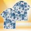 Kansas City Royals White Hibiscus Orchid Light Blue Background 3D Hawaiian Shirt Gift For Fans