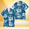 Kansas City Royals White Hibiscus Turquoise Banana Leaf Navy Background 3D Hawaiian Shirt Gift For Fans