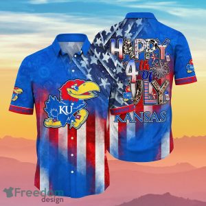 Kansas Jayhawks NCAA2 Hawaiian Shirt 4th Of July Independence Day Best Gift For Men And Women Fans