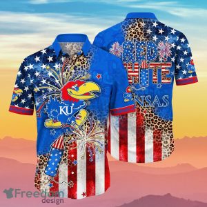 Kansas Jayhawks NCAA2 Hawaiian Shirt 4th Of July Independence Day Ideal Gift For Men And Women Fans