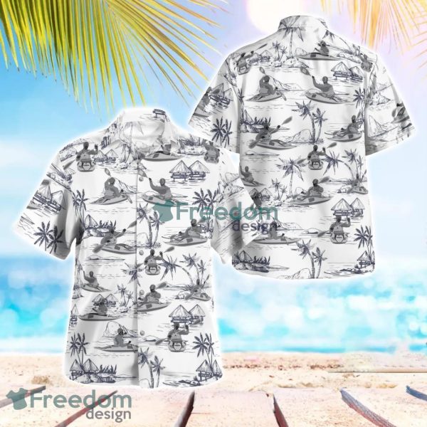 Kayaking White Hawaiian Shirt Beach Shirt Summer Holiday Gift