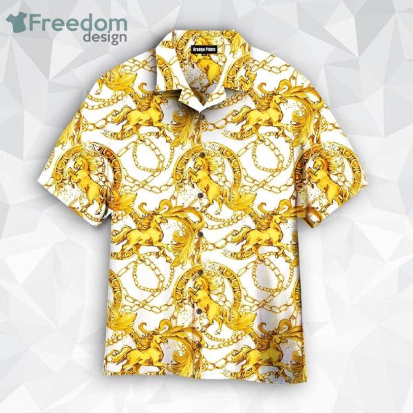 Kentucky Derby Golden Horses Hawaiian Shirt For Men & Women