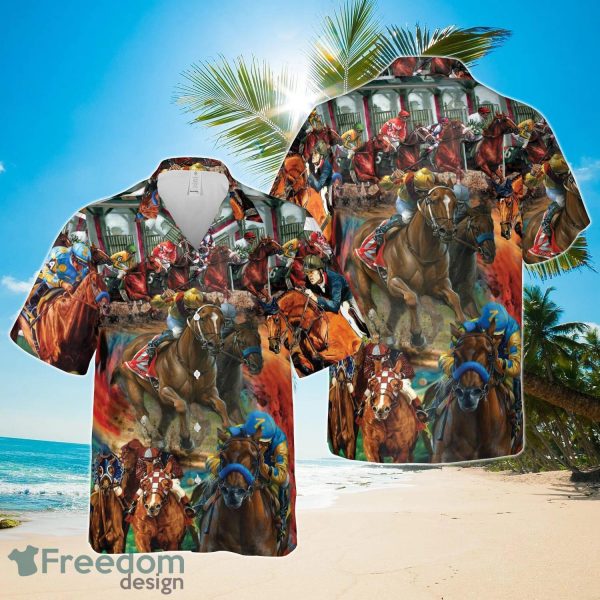 Kentucky Derby Horse Racing 3D Hawaiian Shirt Gift Ideas