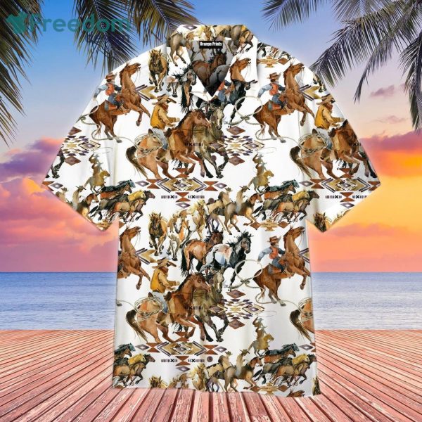Kentucky Derby Horses Running American Cowboy Hawaiian Shirt For Men & Women
