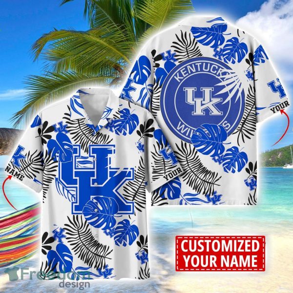 Kentucky Wildcats Aloha Hawaiian Shirt Custom Name Summer Gift Holiday Team Shirt