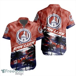 LIGA MX Atletico San Luis Coconut Logo Pattern 3D Hawaiian Shirt