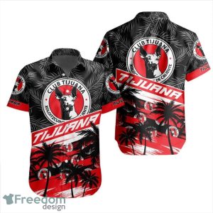LIGA MX Club Tijuana Coconut Logo Pattern 3D Hawaiian Shirt