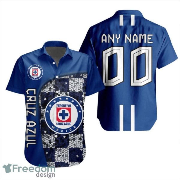 LIGA MX Cruz Azul 3D Hawaiian Shirt Custom Name And Number Shirt