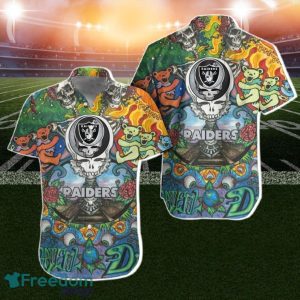 Las Vegas Raiders Grateful Dead Nfl Gift For Fan Hawaiian Shirt Aloha Shirt For Men Women