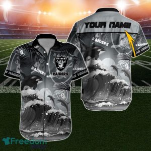 Las Vegas Raiders Hawaiian Shirt Custom Name Gift For Football Fans