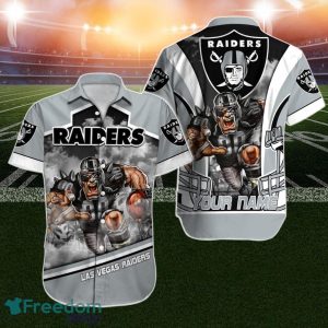 Las Vegas Raiders Hawaiian Shirt NFL Custom Name For Men And Women Fans