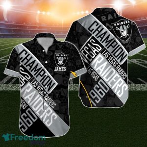 Las Vegas Raiders Hawaiian Shirt NFL Football Custom Name 3D For Real Fans