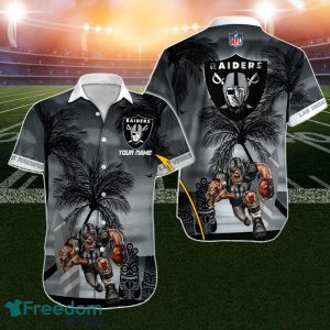 Las Vegas Raiders Hawaiian Shirt NFL Football Custom Name For Big Fans NFL