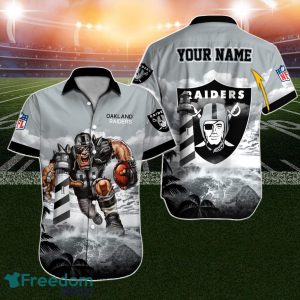 Las Vegas Raiders Hawaiian Shirt NFL Football Custom Name For Fans