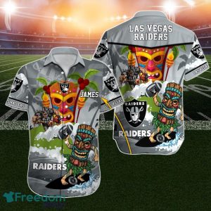 Las Vegas Raiders Hawaiian Shirt NFL Football Custom Name For Men Women