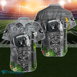 Las Vegas Raiders Hawaiian Shirt NFL Football Custom Name For Men Women Funny Tiki