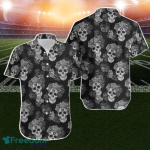 Las Vegas Raiders Mystery Skull And Flower Hawaii Shirt For Men Women