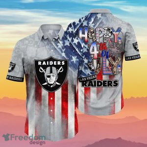 Las Vegas Raiders NFL Hawaiian Shirt 4th Of July Independence Day Best Gift For Men And Women Fans