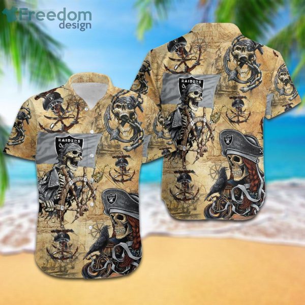 Las Vegas Raiders Pirates Fans Pirates Skull Hawaiian Shirt