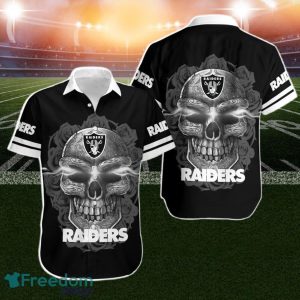 Las Vegas Raiders Sugar Skull NFL Gift For Fan Hawaiian Shirt Aloha Shirt For Men Women