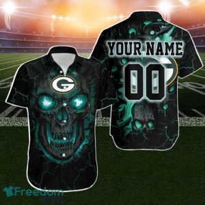 Lava Skull Green Bay Packers 3D Personalized Hawaiian Shirt Aloha Shirt For Men Women