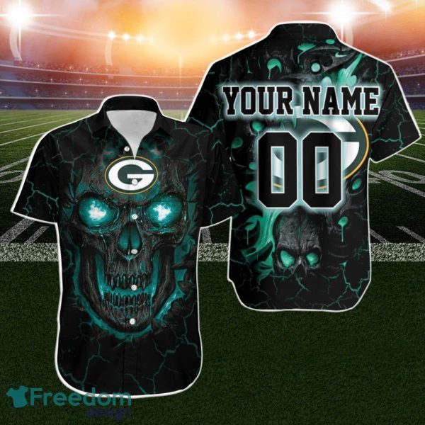 Lava Skull Green Bay Packers 3D Personalized Hawaiian Shirt Aloha Shirt For Men Women