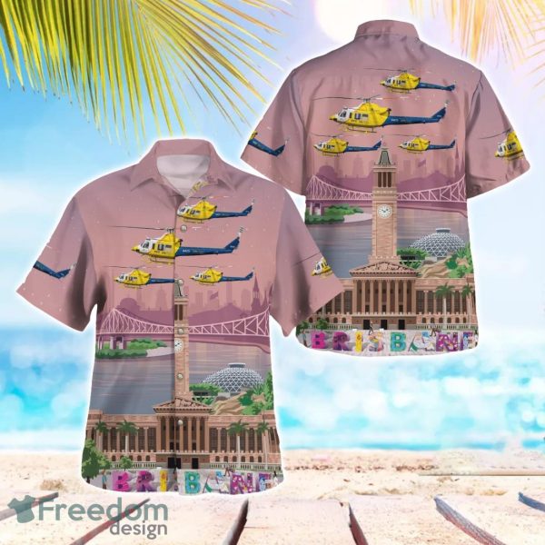 LifeFlight Australia Bell 412EP Tropical 3D Hawaiian Shirt Gift For Summer