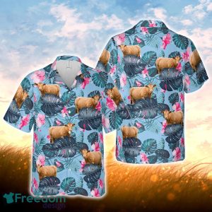 Limousin Blue Hibiscus Hawaiian Shirt For Men Women