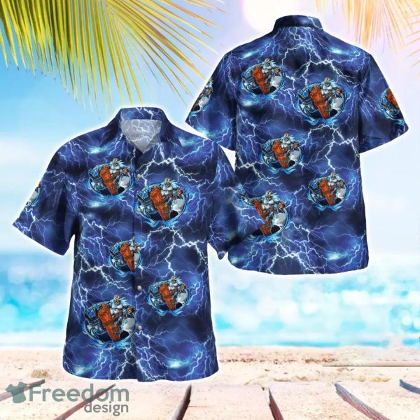 Lineman Flames Aloha Hawaiian Shirt