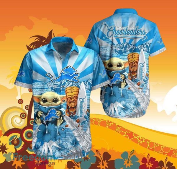 Lions Baby Yoda Star Wars Beach Summer Hawaiian Shirt Full Over Print