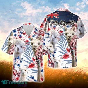 Llama Lovers Australia Flag Hawaiian Flowers Hawaiian Shirt For Men Women