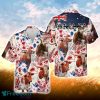 Longhorn Cattle Australia Flag Hawaiian Flowers Hawaiian Shirt For Men Women