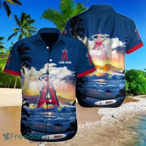 Los Angeles Angels MLB Custom Name Hawaiian Shirt For Men Women Best Gift For Fans