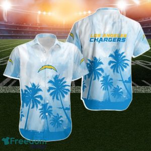 Los Angeles Chargers Coconut Trees NFL Gift For Fan Hawaiian Shirt Aloha Shirt For Men Women