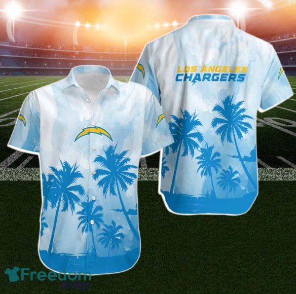 Los Angeles Chargers Coconut Trees NFL Gift For Fan Hawaiian Shirt Aloha Shirt For Men Women