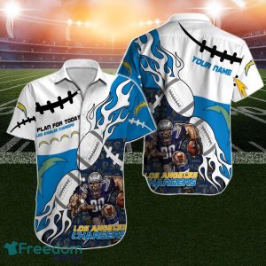 Los Angeles Chargers Hawaiian Shirt NFL Football Custom Name For Best Friend