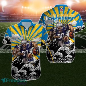 Los Angeles Chargers Hawaiian Shirt NFL Football Custom Name For Big Fans
