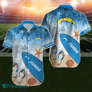 Los Angeles Chargers Hawaiian Shirt NFL Football Custom Name For Men Women