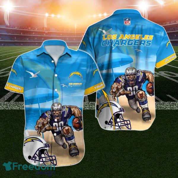 Los Angeles Chargers Hawaiian Shirt NFL Football Custom Name For Men Women Gift For Fans