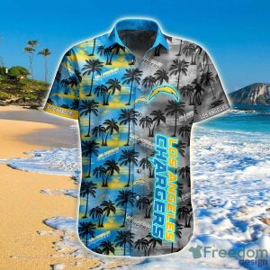 Los Angeles Chargers Hawaiian Shirt Palm Tree Pattern