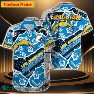 Los Angeles Chargers NFL Custom Name Hawaiian Shirt For Men And Women Fan