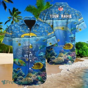 Los Angeles Chargers NFL Football Custom Name Hawaiian Shirt Best Gift For Fans