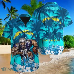 Los Angeles Chargers NFL Football Custom Name Hawaiian Shirt Ideal Gift For Fans